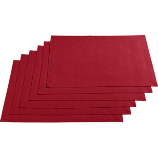 Plain Red Cotton Table Mats & Placemats