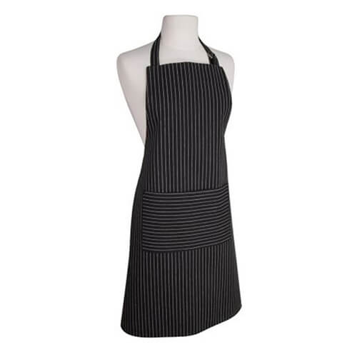 Black Bib Aprons with White Stripe