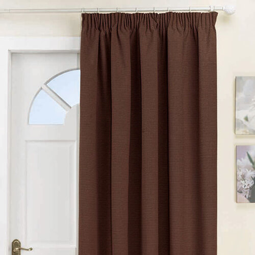 Plain Brown Door Curtains