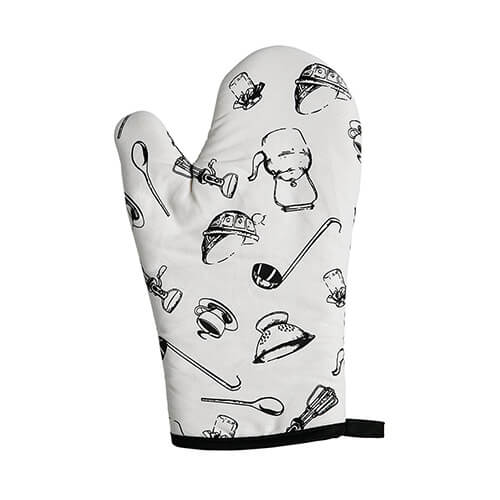 White and Black Oven Mit
