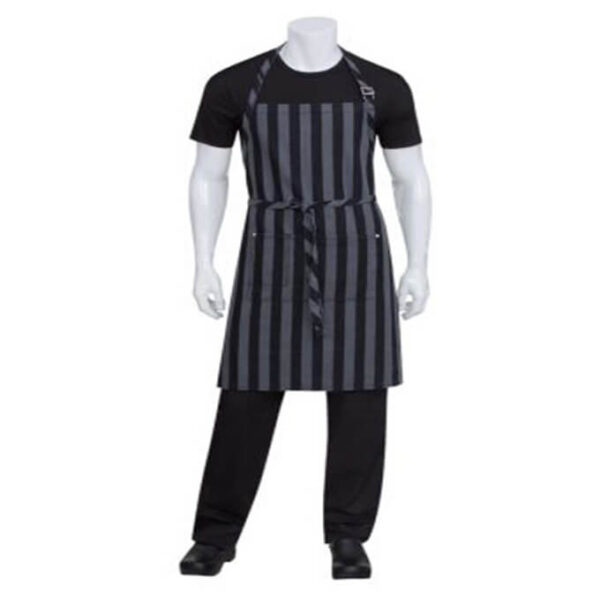 Blue Bib Aprons with White Stripe