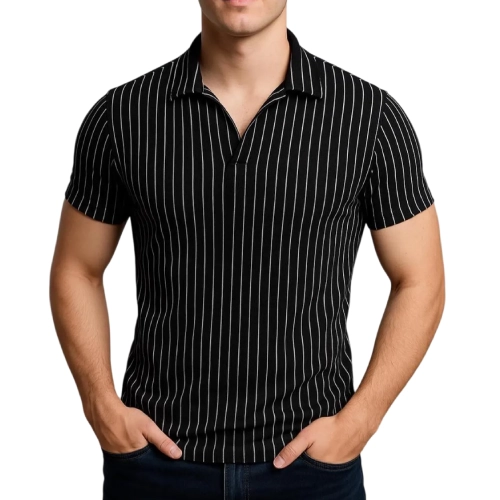 black-striped-collar-polo-t-shirt