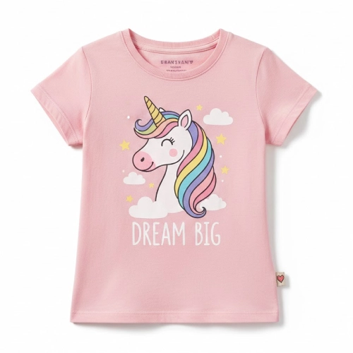 Girls Printed Half Sleeve T-Shirt