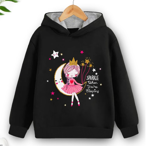 Graphic Print Hoodie with Full Sleeves