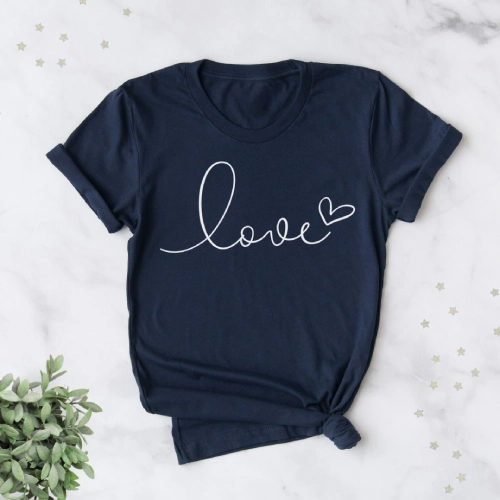 Love with Heart T-shirt for Women